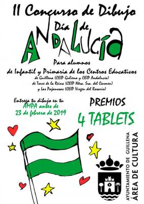 II Concurso de dibujo ‘Día de Andalucía’ para los alumnos de infantil y primaria de Guillena, Torre de la Reina y Las Pajanosas