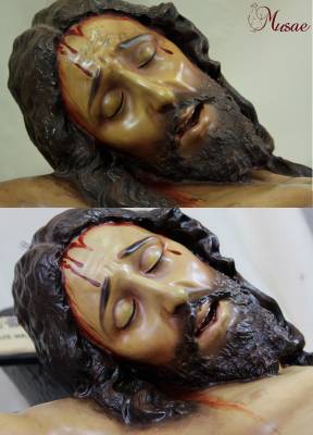 Culmina la restauración del Cristo de la Vera-Cruz de Alcolea del Río
