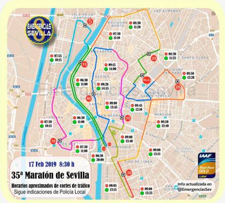 Participantes del Maratón de Sevilla por el puente de la Barqueta. / El Correo