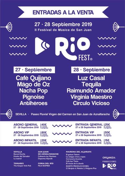 Luz Casal y Café Quijano, cabezas de cartel en Río Fest 2019
