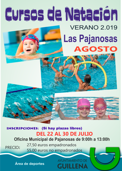 Abierta la inscripción para los cursos de natación en las piscinas de Guillena, Torre de la Reina y Las Pajanosas