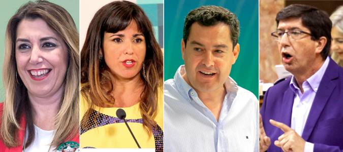 Díaz, Moreno, Rodríguez y Marín, en el primer debate
