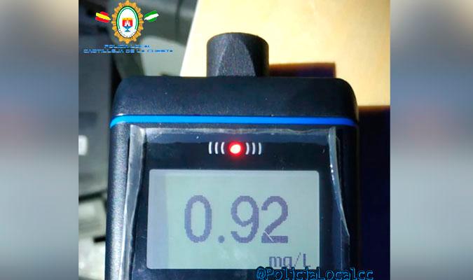 El conductor de vehículo registró una tasa de alcoholemia de 0,92 mg/l. / El Correo
