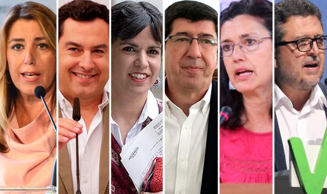 Los candidatos a presidir la Junta de Andalucía. / El Correo