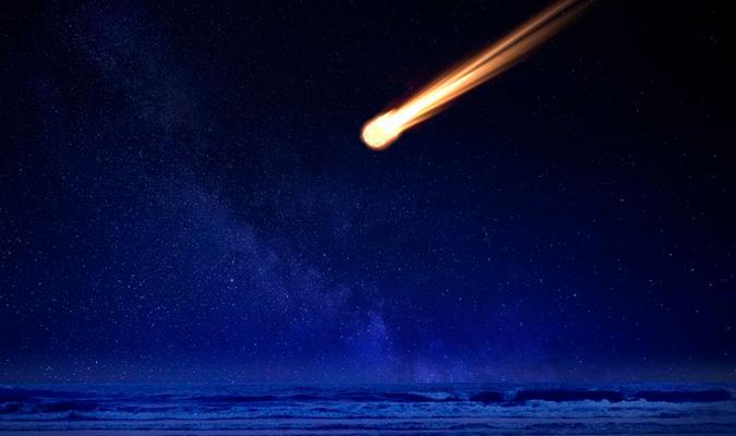 Recreación de un meteorito atravesando la atmósfera de la Tierra. / El Correo