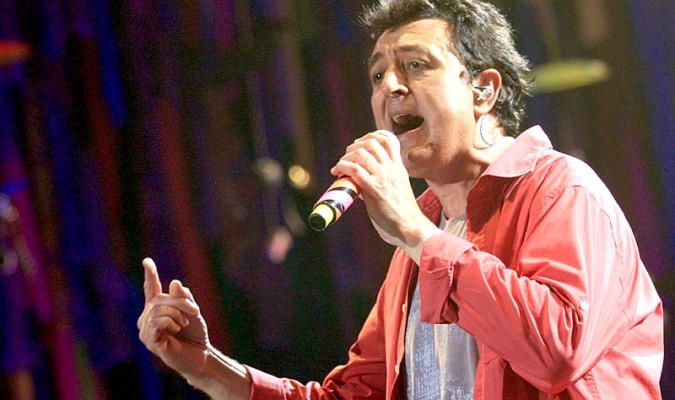 El cantante Manolo García durante un concierto en Algeciras.