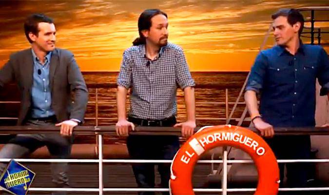 ‘El Hormiguero’ une a Casado, Iglesias y Rivera a bordo del Titanic