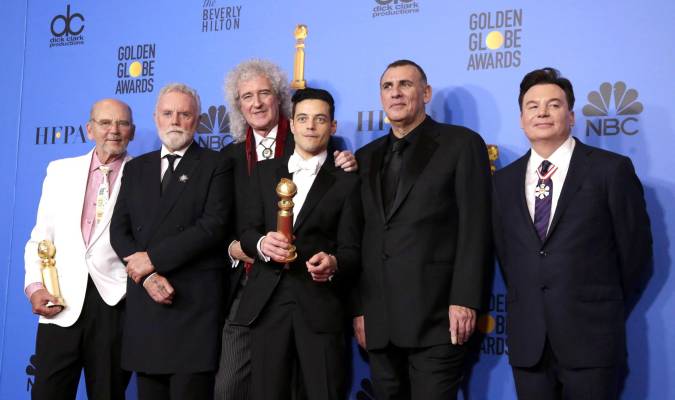 ‘Bohemian Rhapsody’, el drama biográfico de Freddie Mercury, se hizo con el premio a mejor película dramática en la 76 edición de los Globos de Oro. / EFE