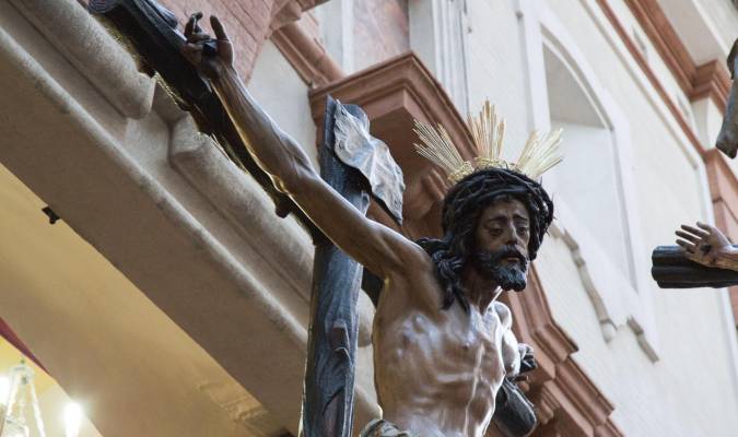 El Cristo de la Conversión de la hermanad de Montserrat el pasado Viernes Santo. Foto: T. Roca