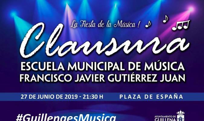 Jueves 27 de junio, concierto clausura curso 2018-19 de la Escuela Municipal de Música