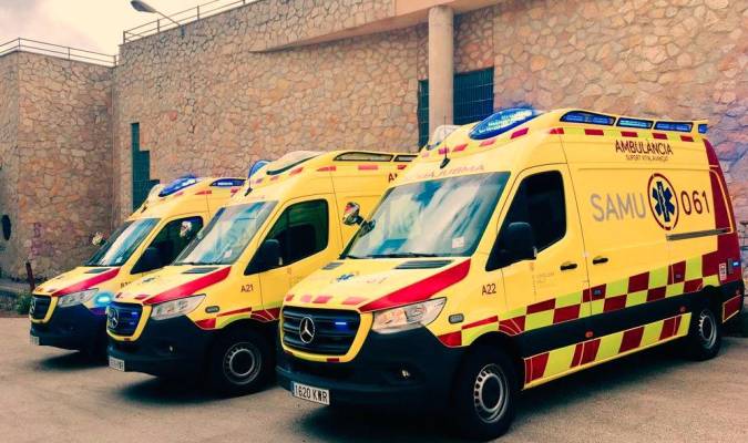 Ambulancias del SAMU 061. / Twitter SAMU061 IllesBalears