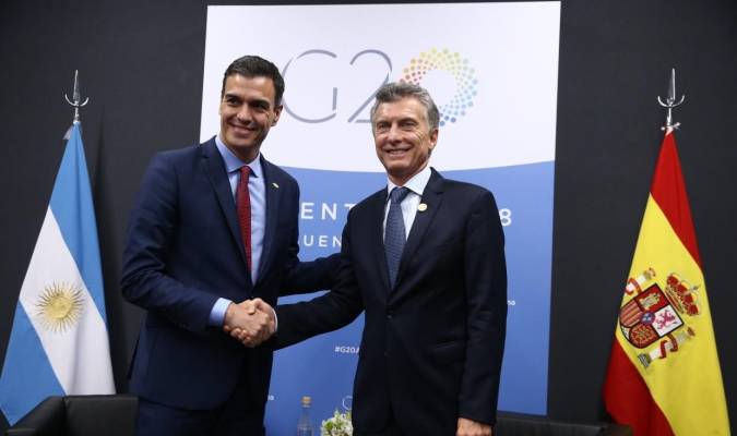 Sánchez y Macri abordan una mayor cooperación empresarial