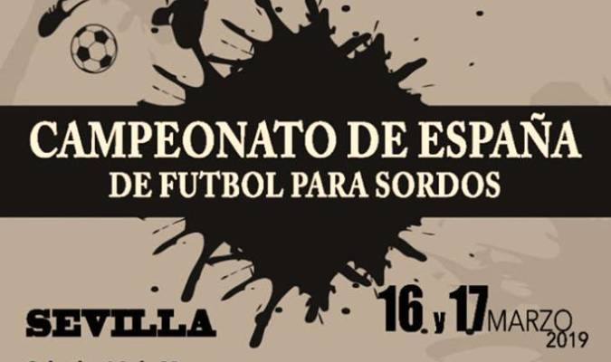 Cartel del Campeonato de España de Fútbol para Sordos.