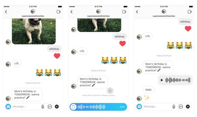 Instagram añade mensajes de voz