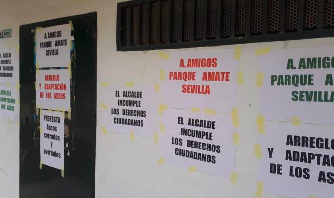 Protesta vecinal por el estado deplorable del Parque Amate