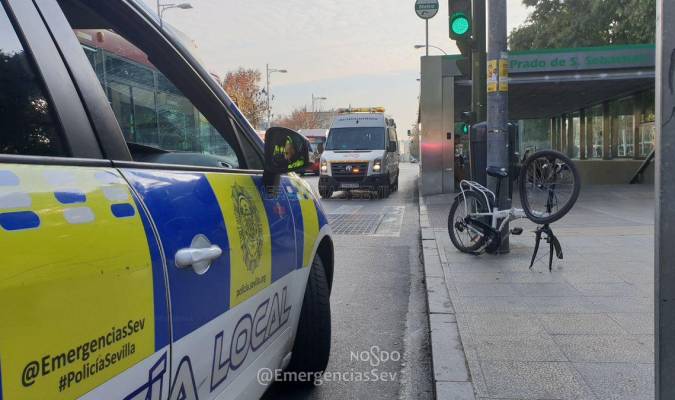 Heridos un motorista y un ciclista en una colisión en el Prado