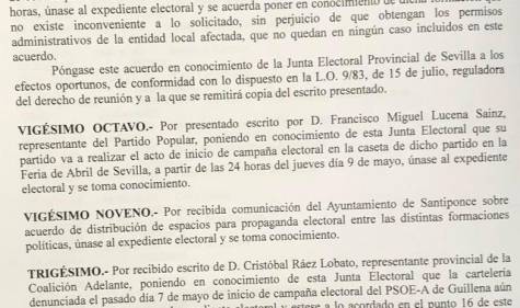 La Junta Electoral no pone pegas al acto del PP en la Feria