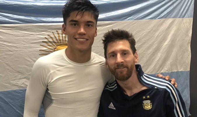 Correa y Messi, durante la concentración de la selección argentina. / El Correo