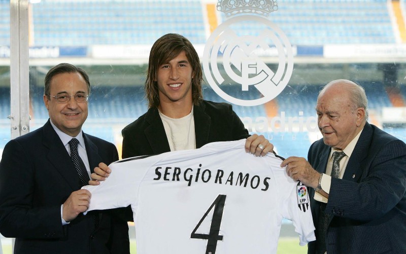Sergio Ramos, el día de su presentación con el Real Madrid en 2005. / RMCF