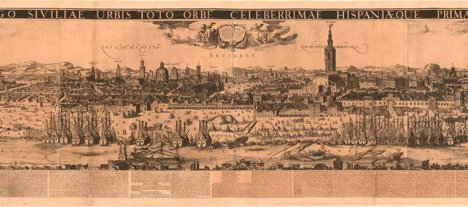 Vista panorámica de Sevilla en 1619. / Biblioteca Digital Mundial