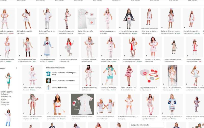 Satse pide a Amazon, Ebay, Aliexpress y Carrefour que no vendan disfraces de 'enfermera sexy' o enfermera sangrienta'