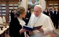 Encuentro entre el papa Francisco y Yolanda Díaz. / Foto: Vatican Media