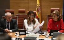 Susana Díaz durante la comparecencia en el Senado. / E.P.