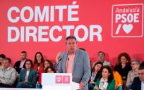 El secretario general del PSOE de Andalucía y Portavoz del Grupo Parlamentario Socialista, Juan Espadas.