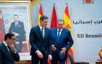 El presidente del Gobierno, Pedro Sánchez y el jefe de Gobierno del Reino de Marruecos, Aziz Akhannouch. David Zorrakino - Europa Press
