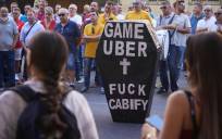 Taxistas andaluces protestan contra los 'Uber Files'