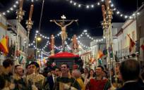 El Señor de la Vera-Cruz en su procesión de gloria del 14 de septiembre. Foto: Hermandad.