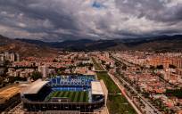 Vista del estadio de la Rosaleda de la ciudad de Málaga.EFE/Jorge Zapata