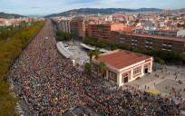 Las marchas independentistas colapsan Barcelona