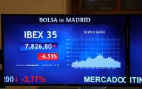 La Bolsa de Madrid, el día en el que el Ibex 35 ha iniciado la sesión con una caída del 7, 34%.
