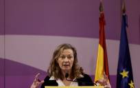La delegada del Gobierno contra la Violencia de Género, Victoria Rosell, presenta este lunes en Madrid el acto organizado con motivo del 25N, Día internacional para la eliminación de la violencia contra las mujeres, y los datos del mes de octubre del 016. EFE/ Sergio Perez