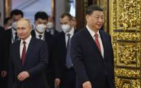 El presidente chino, Xi Jinping (D), y el presidente ruso, Vladimir Putin. / EFE