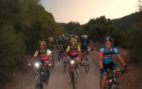 Bicicleta, senderismo y montaña se unen en la Nocturna de Coripe