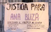Cartel reivindicativo por la muerte de Ana Buza.