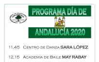 Programa de actividades organizadas para el día de Andalucía.