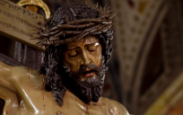 El Santísimo Cristo de las Cinco Llagas luciendo corona de espinas. Foto: Jesús Romero