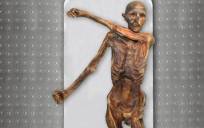 Ötzi, conocido como el Hombre de los Hielos, tiene más de 5.300 años de antigüedad y es la momia más antigua preservada en hielo que se conoce. Crédito: South Tyrol Museum of Archaeology/Eurac/Marco Samadelli-Gregor Staschitz/SOLO USO EDITORIAL