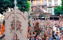 La hermandad del Rocío de Sevilla solo caminará este año con la carreta del Simpecado.