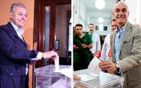 Los candidatos a la Alcaldía de Sevilla, José Luis Sanz (PP) a la izda. y Antonio Muñoz (PSOE) a la dcha. / E.P.