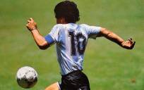 Diego Armando Maradona con la selección argentina.
