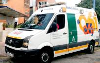 Una ambulancia del 061. 