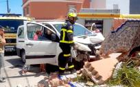 Imagen del coche accidentado. / Consorcio de Bomberos e la Provincia de Cádiz