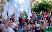 Imagen de archivo de una protesta sanitaria en Sevilla.