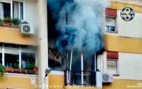 Imagen del incendio. / Emergencias Sevilla