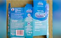 Lote falsificado de preservativos Durex.