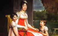 Julia Clary, en una pintura con dos de sus hijas, del pintor François Gerard.